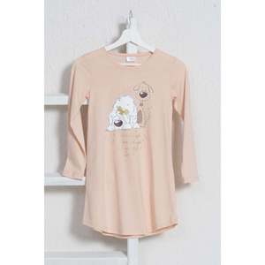 Blusa Tipo Túnica de Algodón y Bambú para Niñas, Diseño con Estampado y Bordado B.Mint, Marca Mango Kids - Product Image 1