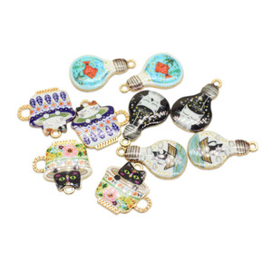 Lindo café <span class=keywords><strong>taza</strong></span> gato bombilla esmalte encantos DIY pareja baratijas collar pulsera pendientes <span class=keywords><strong>Kawaii</strong></span> <span class=keywords><strong>taza</strong></span> <span class=keywords><strong>de</strong></span> té gato aleación colgante - Product Image 2