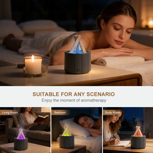 Mini Humidificador Ultrasónico con Luz LED de Llama Simulada de 7 Colores, Difusor de Aroma de Aceites Esenciales con Aroma a Fogata - Product Image 3