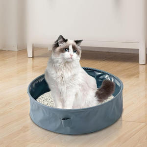 Toilette pour chat anti-éclaboussures extra large anti-déodorant vasque intégrée avec couvercle et poignée pour voyage léger et étanche - Product Image 5