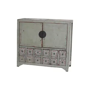 Reproduction SinoCurio Wooden Medicine Cabinet Shabby chic vintage antique furniture