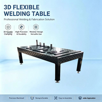 Banc de travail de soudage 3D robuste, plateforme de soudage en acier perforé de haute précision pour l'assemblage industriel