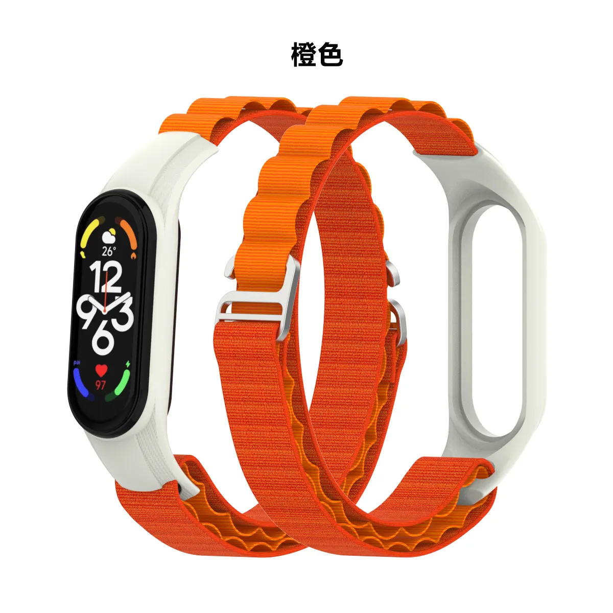 Amazon Top Seller G Hook Woven Fabric Nylon Watch Bands for Xiaomi Mi band 7 6 5 4 3 Replacement Smart Wrist Watch Strap