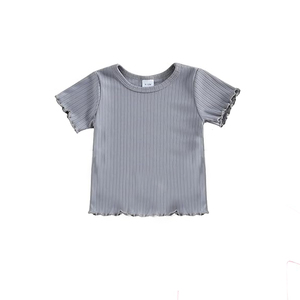 GT1605 RTS top adorable para niña, top con estampado de rayas blancas, ropa para niños pequeños - Product Image 2