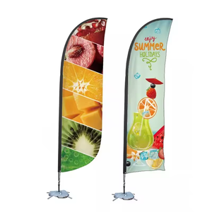 Beach Flag Teardrop Flying Banner Aluminum Pole <b>Sale</b> Now Open House Advertising Car Wash Swooper Custom Feather Flag With Base - Product Image 1