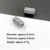 Perles et entretoises DIY en argent plaqué cuivre avec motifs Hui, Tai-Chi et pièces de monnaie, pour la bénédiction et l'attirance de la richesse
