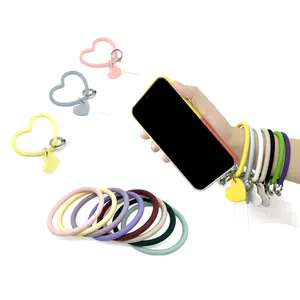 软手链爱心方形奢华手机套心形手链手机配件单圈DIY手机带