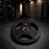 Disques de musculation professionnels à 3 trous, en caoutchouc durable, écologiques, unisexes, pour l'entraînement en force