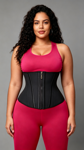 Faja Reductora de Látex Transpirable con Cierre de Cremallera y Ganchos para Mujer, Control Firme de Abdomen, Corsé Corporal con Soporte de Espalda y Varillas de Acero - Product Image 5
