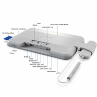 Conception robuste de 15.6 pouces Android 13 Terminal d'infodivertissement médical de chevet PC Tablette médicale antibactérienne avec ports HDMI RJ45