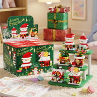 Ensemble de blocs de puzzle Père Noël de haute qualité, en plastique ABS, jouet DIY à micro-particules, cadeau de Noël, unisexe, 14 ans et plus