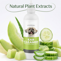 Limpiador de Oídos para Mascotas de Marca Privada OEM, Gotas para Lavar Oídos de Perros y Gatos con Aloe Vera y Aroma a Pepino, Solución Suave para el Cuidado de las Orejas
