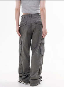 High Waist <strong>Three</strong> <strong>Quarter</strong> Vintage Security Slim Fit Work <strong>Pants</strong> 100% Cotton Men Tactical Ukay Wholesale Embroidered Canvas - Product Image 3