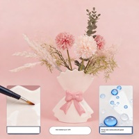 MSH Vase en forme d'arc en céramique avec une glaçure lisse Arrangeur floral hydroponique créatif