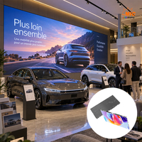 Écran LED intérieur MIC P1.25 pour affichage de marque en concession automobile, marketing automobile, mur numérique sans câble à accès frontal pour salle d'exposition