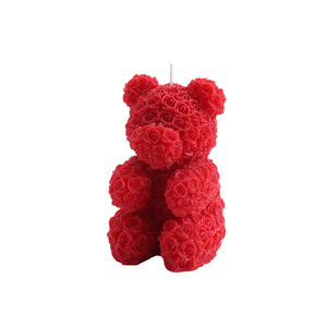 Sáng tạo dễ thương Gấu đậu nành sáp lọ thủy tinh nến hương liệu hiện đại handmade tự làm hoa hồng thơm nhiệt độ thấp vui vẻ cặp vợ chồng sinh nhật - Product Image 5