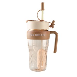 Gobelet en plastique Ice GreaN avec paille, grande capacité, portable pour les sorties estivales, résistant aux chutes - Product Image 3