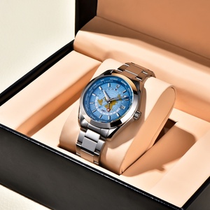 Reloj PAGANI DESIGN 2025 Deportivo de Lujo para Hombre, Automático, Mecánico, de Acero Inoxidable, Resistente al Agua 10 Bar, con Cristal, Hora Mundial GMT, NH34 - Product Image 3