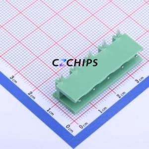 KF2EDGR-7.5-5P Plug-in Terminal Block Bent Lead Through Hole,P=7.5mm Connector Board-to-Board / Socket - Open 1x5P 7.5mm Green - Product Image 1