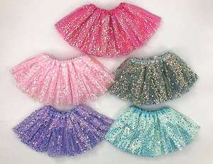 Wholesale Baby Girls Sequin Sparkling <b>Tutu</b> Skirt Stage Performance Ballet Costume Tulle Skirt - Product Image 1