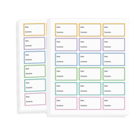 Autocollants personnalisables auto-adhésifs pour étiquettes inscriptibles Utilisation au bureau Date et écriture de texte pour les étiquettes d'emballage