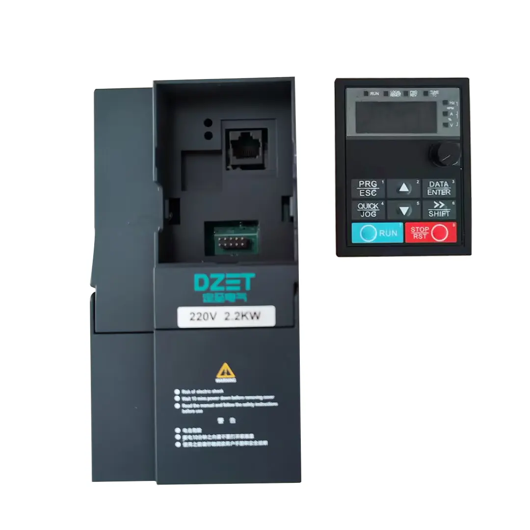 5.5KW 7.5kW อินเวอร์เตอร์ VFD 22Kw 15KW เวกเตอร์ควบคุม DZ100 VFD เฟสเดียว220V เป็น380V อินเวอร์เตอร์ไดรฟ์ความถี่3เฟส