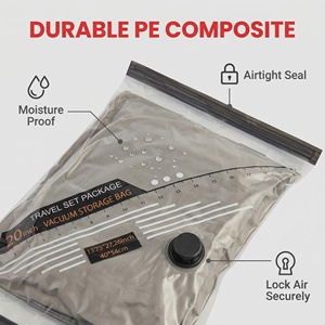 G-20PSC <span class=keywords><strong>Sacchetti</strong></span> Sottovuoto in PE da 70 Micron, Moderni e Multifunzione, per Vestiti, Piumoni, Set da Viaggio, Organizzatore per Valigie, <span class=keywords><strong>Sacchetti</strong></span> Comprimibili per Indumenti - Product Image 4