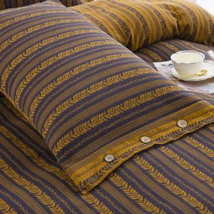 Nouvelle Collection 2026 – Parure de Lit 4 Pièces en Jacquard Teint Fil à Fil 100% <span class=keywords><strong>Coton</strong></span> Double Couche : Draps, Taies d'Oreiller et Housse de Couette - Product Image 5