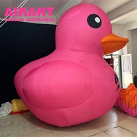 Canard gonflable rose, canard gonflable personnalisé d'événement pour l'affichage