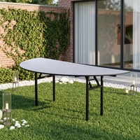 Hot Sale PVC-beschichtetes Sperrholz Halbrund klappbarer Hotel tisch QZ6006