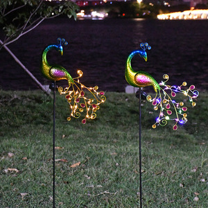 Luces Solares Decorativas para Jardín con Forma de Pavo Real, Resistentes al Agua, Alimentadas por Energía Solar - Product Image 2