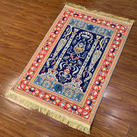 Tapis de prière musulman en polyester rembourré à motif floral, lavable et inodore, pour la maison, les voyages et la voiture, prix de gros abordable