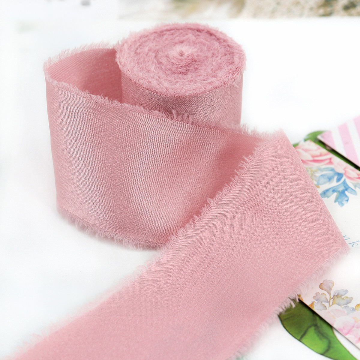 Rose-4 cm, 5 mètres/rouleau