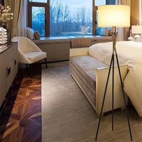 Lampadaire LED moderne et minimaliste en fer et bois, design nordique rond blanc, idéal pour chambre et salon – Meilleure vente