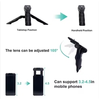 Haute qualité RVB Rechargeable LED lumière de remplissage support de téléphone portable Vlog enregistrement photographie diffusion en direct Selfie Stick Kit pli