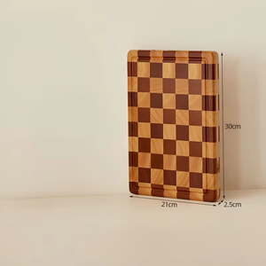 Tagliere in Legno a Doppia Faccia ad Alta Densità, Vendita all'Ingrosso, in Ebano, Sapele e Legno di Gomma, a Scacchiera per Cucina - Product Image 2