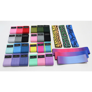 Giao Hàng Nhanh Chóng Leopard In Nặng Dày Vải Squat Ban Nhạc Vòng Tròn Tập Thể Dục Ban Nhạc Với Cao Su Tư Nhân Logo - Product Image 3