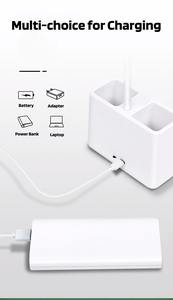 Lámpara de Escritorio LED Pequeña, Funciona con Batería, Lámpara de Mesa para Oficina en Casa, Linda Luz de Escritorio para Computadora, Recargable, Blanca, Pequeña - Product Image 6