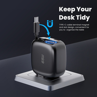 Chargeur pour ordinateur portable Tommox 65W Gan Fast USB-C multi-câbles rétractables, adaptateur Type-C 65W pour smartphone iPhone 17 MacBook