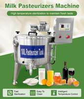 Machine de pasteurisation de lait commerciale de petite taille, 200 litres, pour jus de fruits, lait de coco et eau
