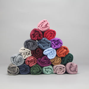 Pañuelo de algodón con flecos para la cabeza, Hijab musulmán, alta calidad, 80 colores - Product Image 2