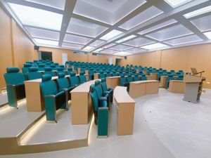 Современное высококачественное эргономичное складное коммерческое кресло для аудиторий HOZE HS-1223C-2 с удобным сиденьем из высокоплотного пенополиуретана и алюминиевым каркасом - Product Image 4