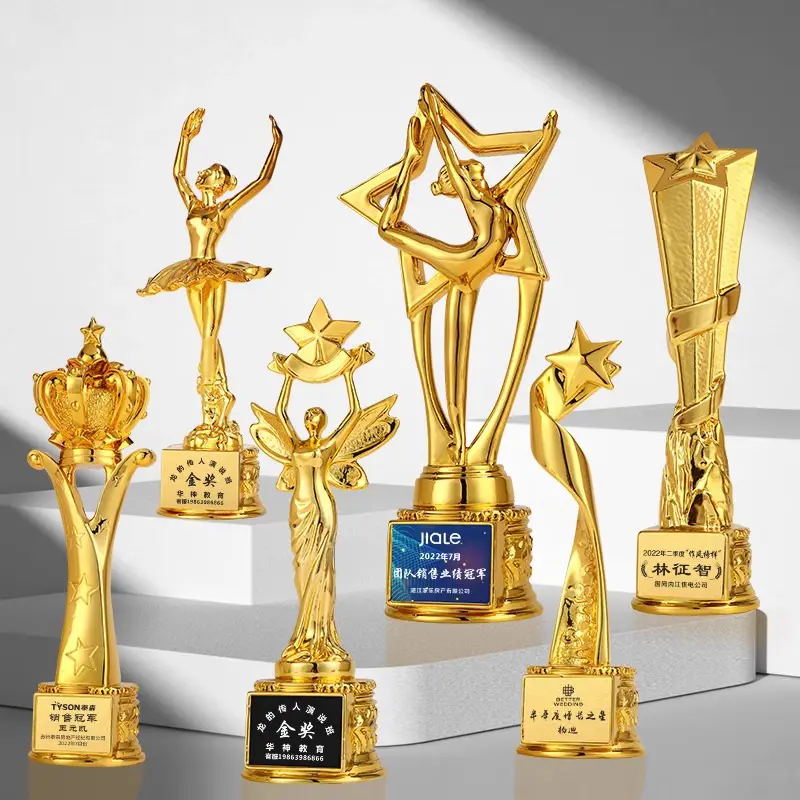 Honor Of Crystal Selling Crystal Trophy Creative Movement Honor Resin Memorial Trophy