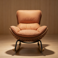 Fauteuil inclinable moderne et chaise longue de balcon, fauteuil de salon, chaise à bascule capitonnée pour chambre, hôtel, appartement