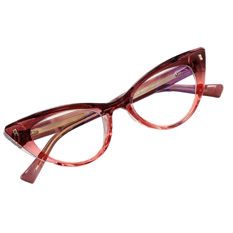 New High Quality Women TR90 Cateye Frames Anti Blue Light Optical Men Computer Reading Anti Reflection Blocking Eyeglasses