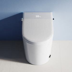 Toilette intelligente monobloc à LED avec télécommande chauffante, nettoyage automatique, bidet intelligent sans réservoir - Product Image 5
