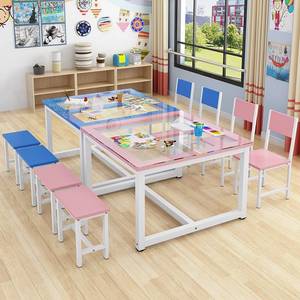 Mesa de Entrenamiento de Pintura Escolar Moderna de Madera, Aprendizaje <span class=keywords><strong>Infantil</strong></span>, Ecológica, Ajustable, con Superficie Transparente, Duradera y Cómoda - Product Image 4