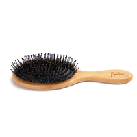 Brosse à cheveux en bois d'usine Peigne en croissant Brosse à poils de sanglier Ensemble de brosses à cheveux en bambou pour des soins capillaires complets