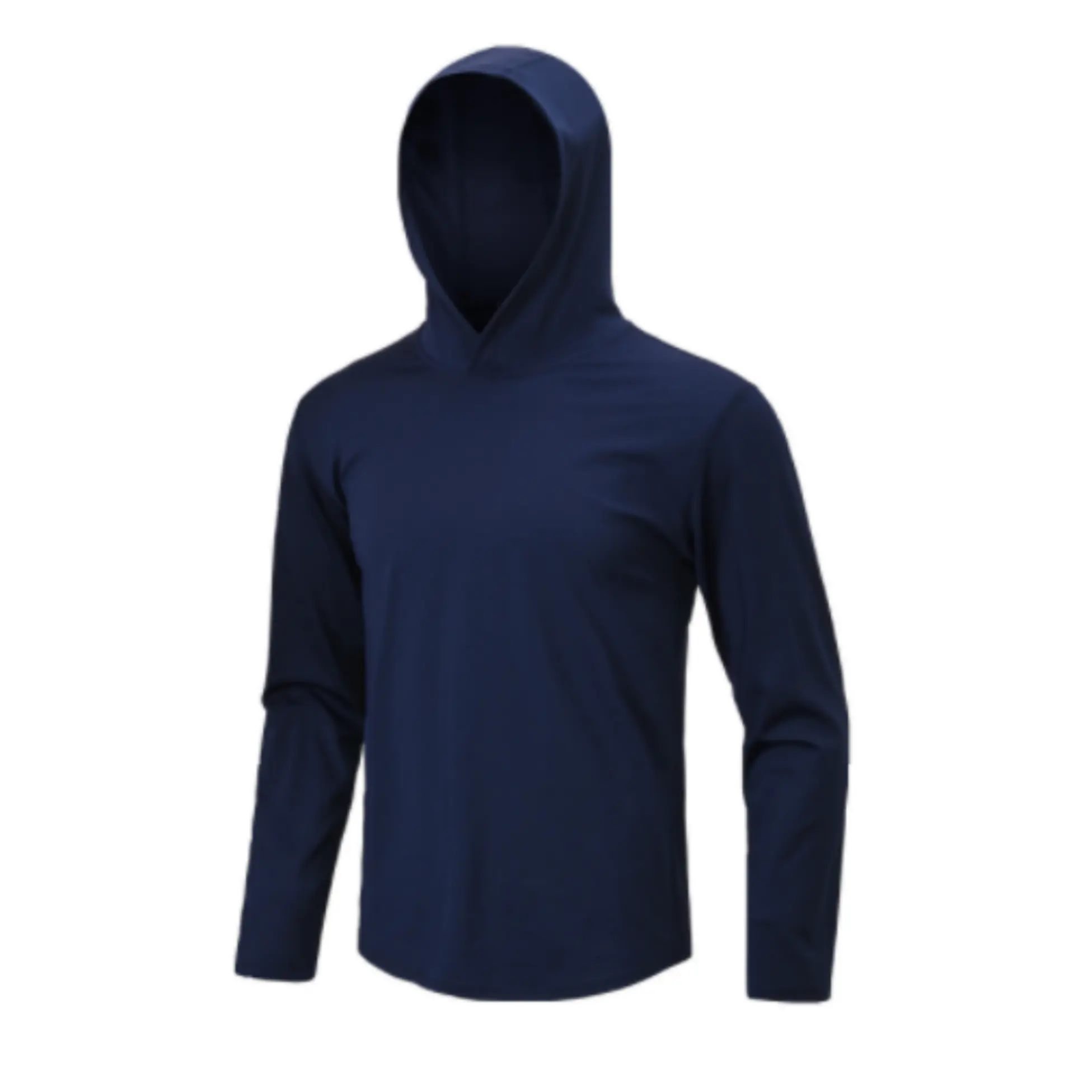 men long sleeve hooded t shirt men polyester sublimation t shirt quick dry fishing hoodie UPF 50 hooded fishing shirt for men
