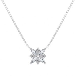 Dylam Fine Jewelry Factory Fabricant Fournisseur Personnalisable S925 Chaîne à maillons en argent 5A Zirconia Snowflake Pendant Colliers - Product Image 1
